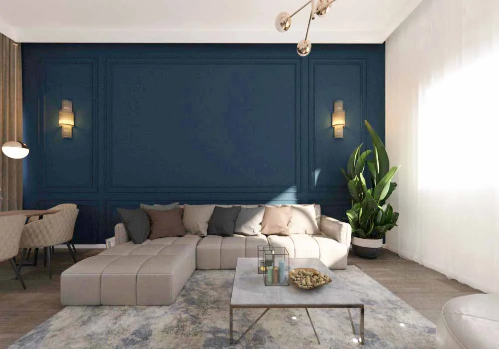 Living room interior design, second view – Project 101