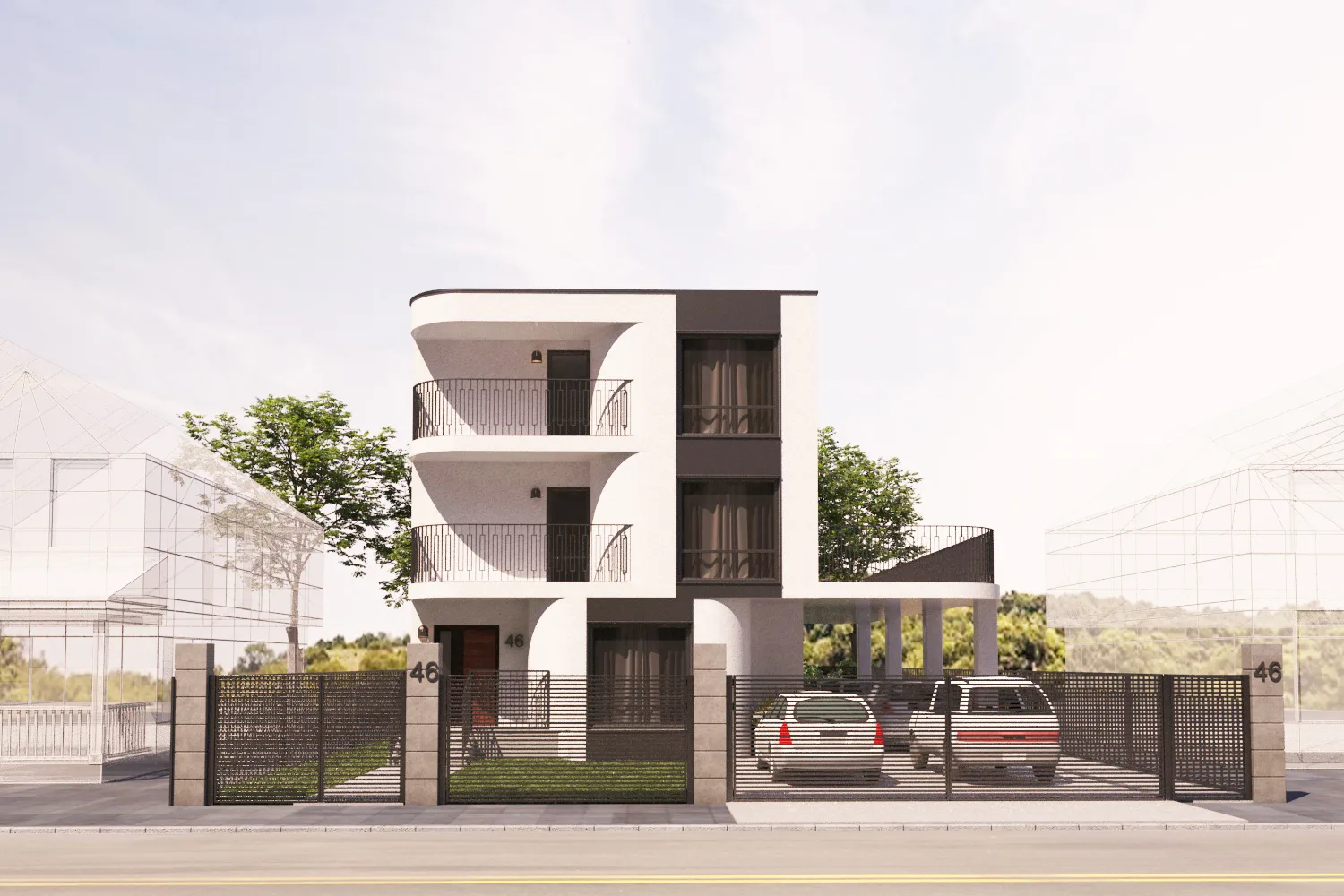 Multiplex residential development 256 – rendering 2