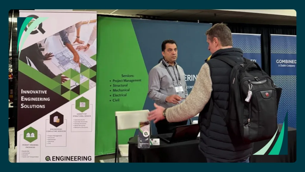Q Engineering booth at the Canadian Concrete Expo