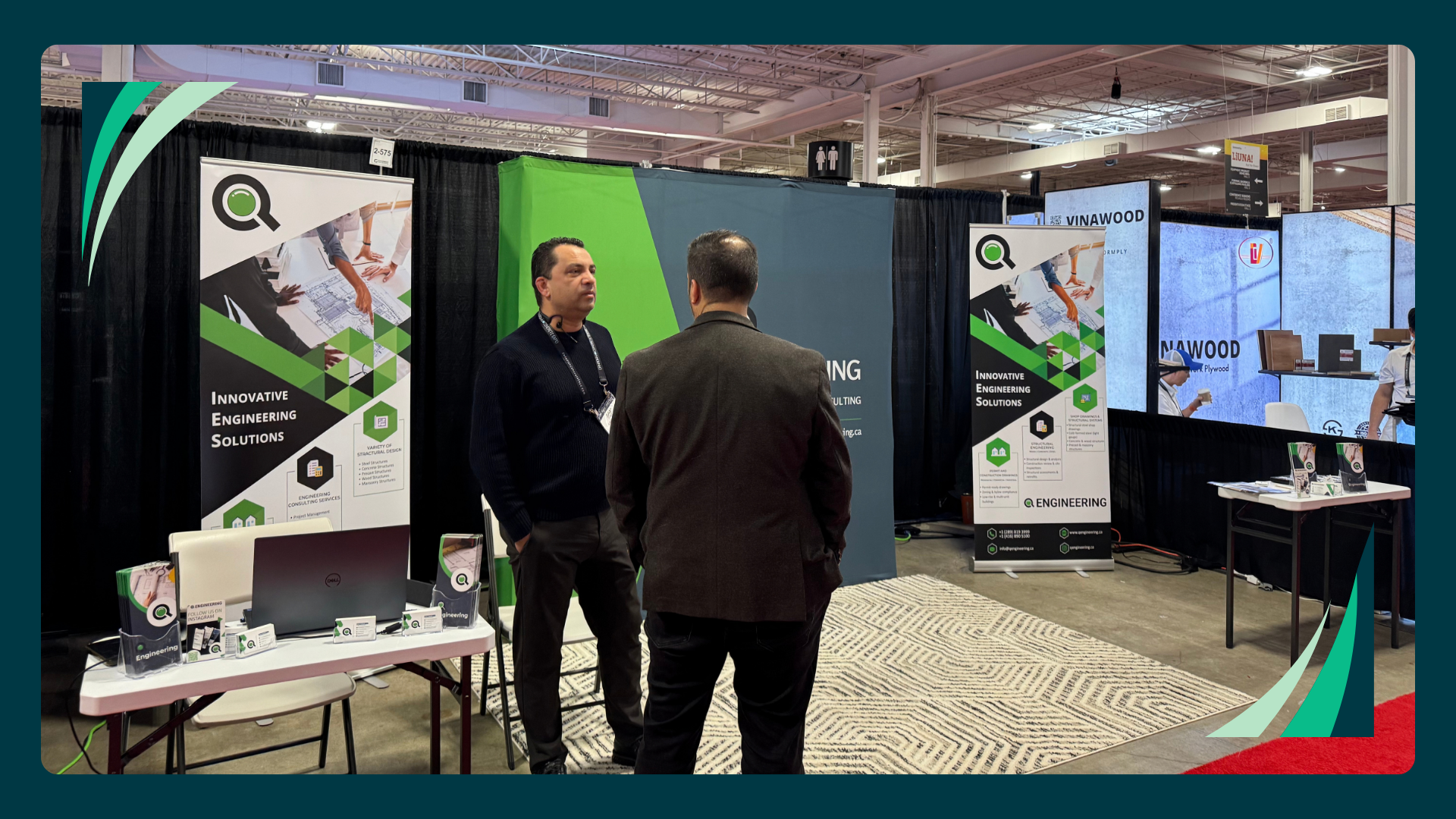 Q Engineering booth at the Canadian Concrete Expo